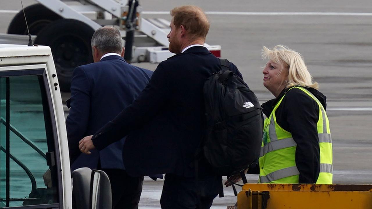 Harry arrived to Balmoral over an hour after his grandmother’s death was announced. Picture: Getty Images.