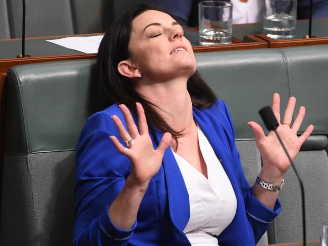 Labor Member for Lindsay Emma Husar during Question Time in the House of Representatives at Parliament House in Canberra, Thursday, Dec. 1, 2016. (AAP Image/Mick Tsikas) NO ARCHIVING