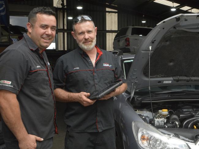 Toowoomba Total Mechanical team Cody Slatter, James Cornford, Michael Telford and Martin Holmes have been voted Toowoomba's Best Mechanic for the fifth time. Picture: Kate Stephenson