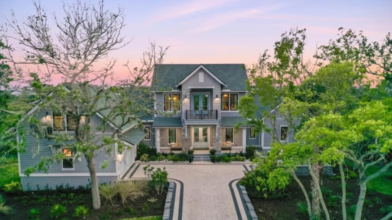 This Y-shaped driveway has swanky custom finishes. Picture: Realtor.com