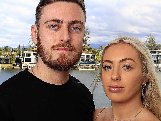 Stephanie Ede and Jake Thompson purchased aa unit in Surfers Paradise and are now bracing for another rate hike. Pics Adam Head