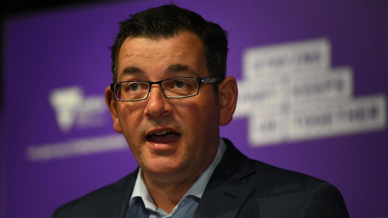 Victorian Premier Daniel Andrews said on Monday said 19 of the state’s 22 new COVID-19 cases were linked to the meatworks. Picture: James Ross/AAP