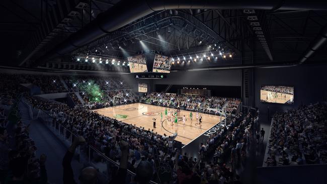 Artists impressions for the Derwent Entertainment Centre (DEC) for games with the NBL.