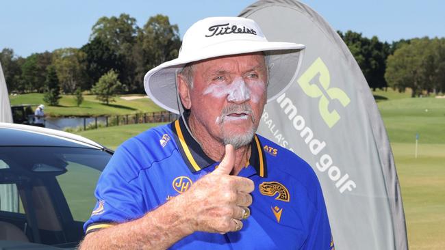 Parramatta legend Ray Price has opened up on his and his wife's diagnoses and subsequent victory over melanoma ahead of his charity golf day at Royal Pines, in conjunction with the Melanoma Institute. Picture: Supplied