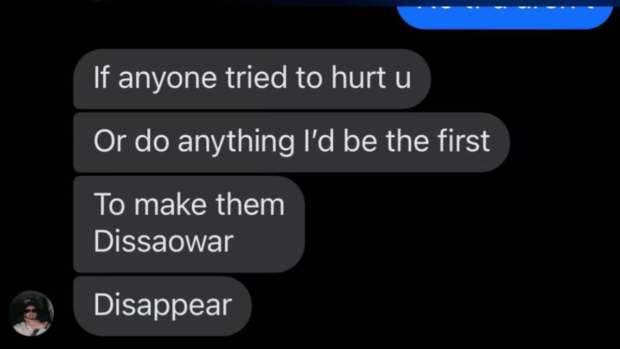 Levi’s protective text message to his younger sister before he tragically took his own life.