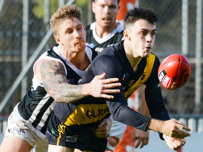 Hamish Hartlett got through his SANFL game for Port against Glenelg on Sunday unscathed and will travel with the Power to China. Picture: AAP/Brenton Edwards