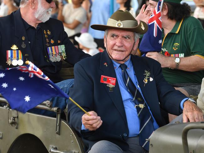 Anzac Day 2025. Strand parade in Townsville. Neville Hines. Picture: Evan Morgan