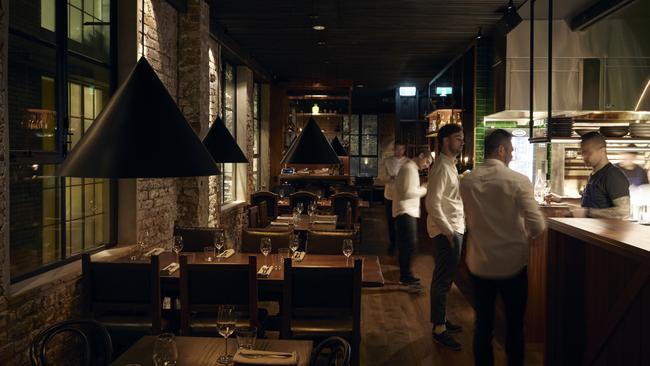 The dining room opposite the kitchen is the pick of the two spaces at Lesa. Picture: Kristoffer Paulsen