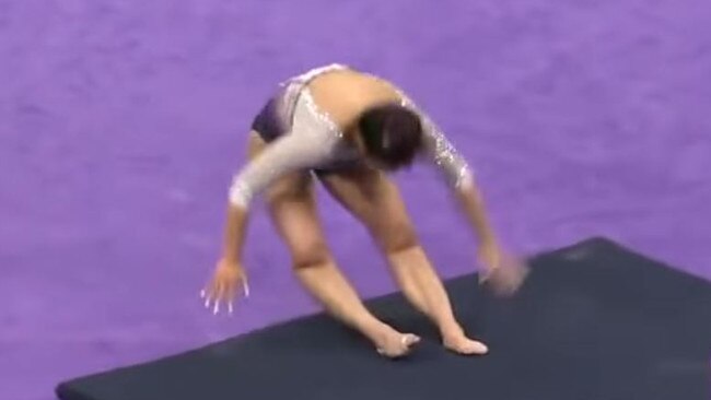 The shocking accident was caught on camera.