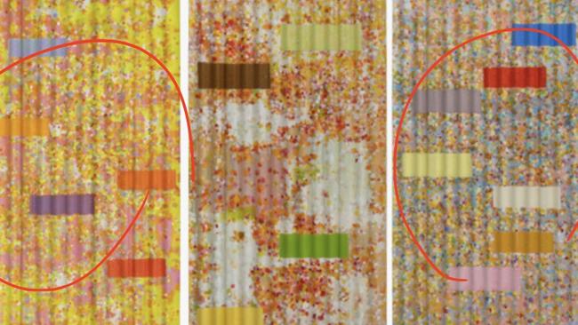 Aniwar Mamat, Sun, Rain, Moving Light – Synchronisation, 2022, acrylic paint on fibreglass.