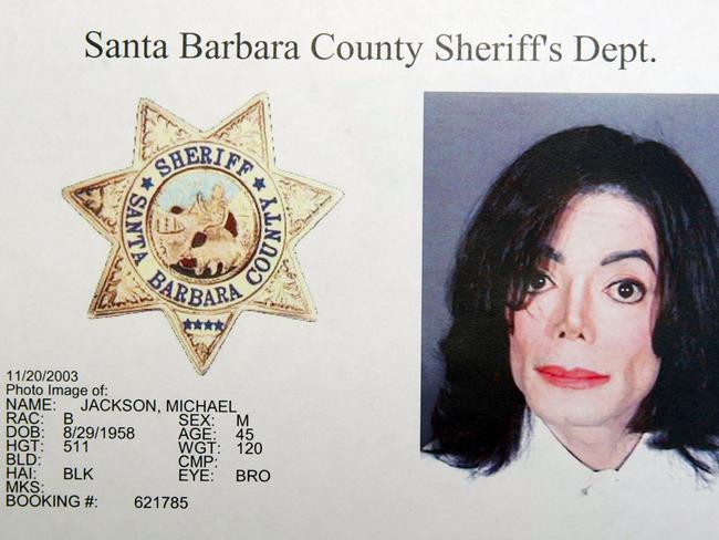 Michael Jackson is shown in a mug shot after he was booked on multiple counts for allegedly molesting a child November 20, 2003 in Santa Barbara, California. (Photo by Frazer Harrison/Getty Images)