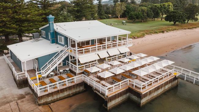 The rebuilt — at a cost of $7 million — Barrenjoey Boatshed at Palm Beach, accommodates The Joey dining room and bar, which opened on February 15. Picture: Alex Marks