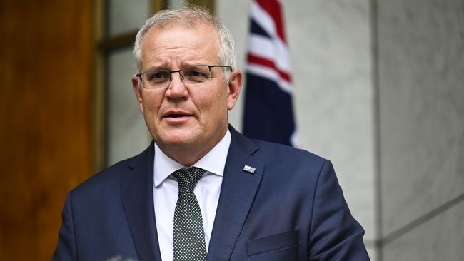 Scott Morrison in Canberra on Thursday. Picture: Martin Ollman