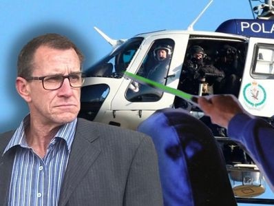 John Kevin Wallace has pleaded not guilty to shining a laser at a PolAir helicopter. PIcture: Brinley Duggan