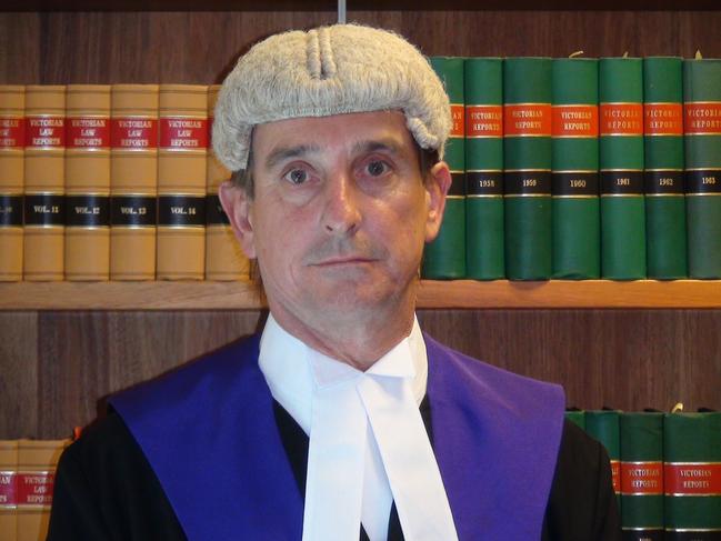 Mark E Dean KC in 2010 when he was appointed a judge in the County Court of Victoria. Picture: Supplied