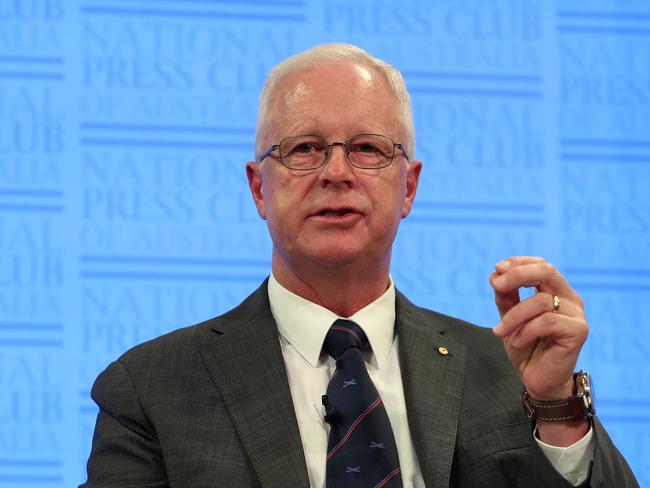 Former Chief of the Defence Force Air Chief Marshal Mark Binskin (Retd) speaking at  China Matters,  launches China narrative for Australia at the National Press Club Canberra. Picture Kym Smith