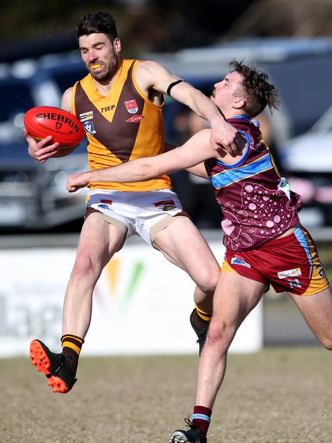 Drysdale's Mat Hebbard booted seven goals. Picture: Mike Dugdale