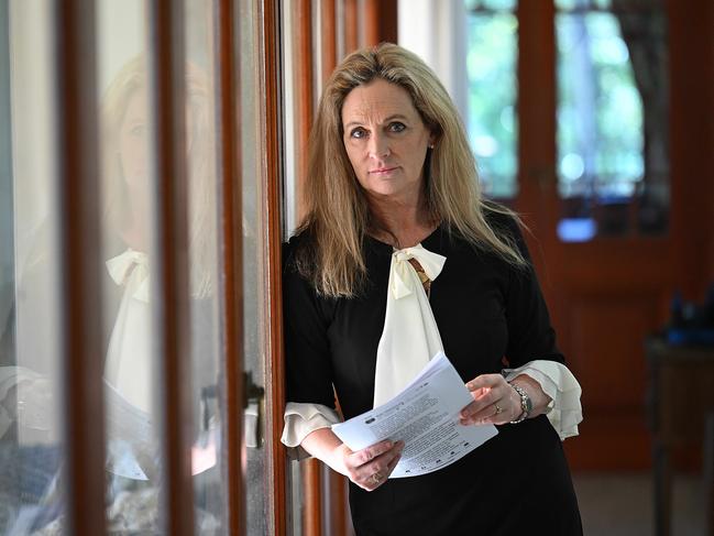 23/4/2025: Anaesthetist Susannah Sherlock at her home in Samford Valley outside Brisbane. Susannah is pursuing medical failures in the health system. pic: Lyndon Mechielsen/The Australian