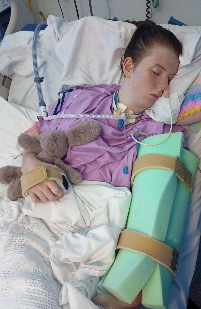 Chloe Rowe has been left with brain damage following a chroming incident. Picture: Supplied.