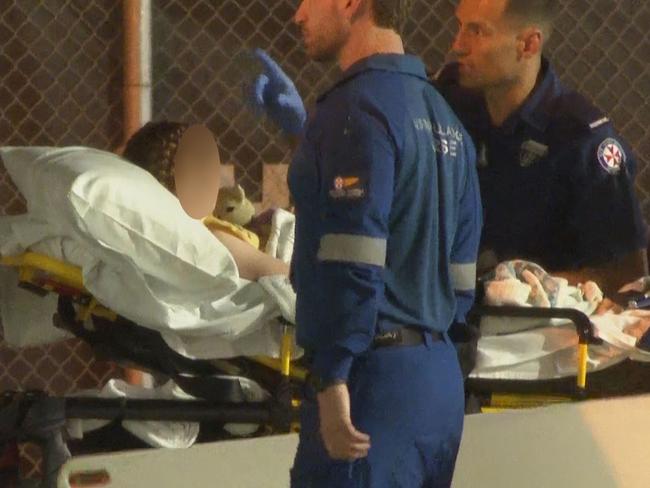 A little girl has been rushed to hospital after she was seriously injured in a two-car crash this evening. Picture: TNV