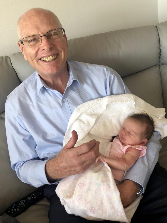 Jim Molan with his granddaughter Eliza, when she was young. Picture: Darren Leigh Roberts