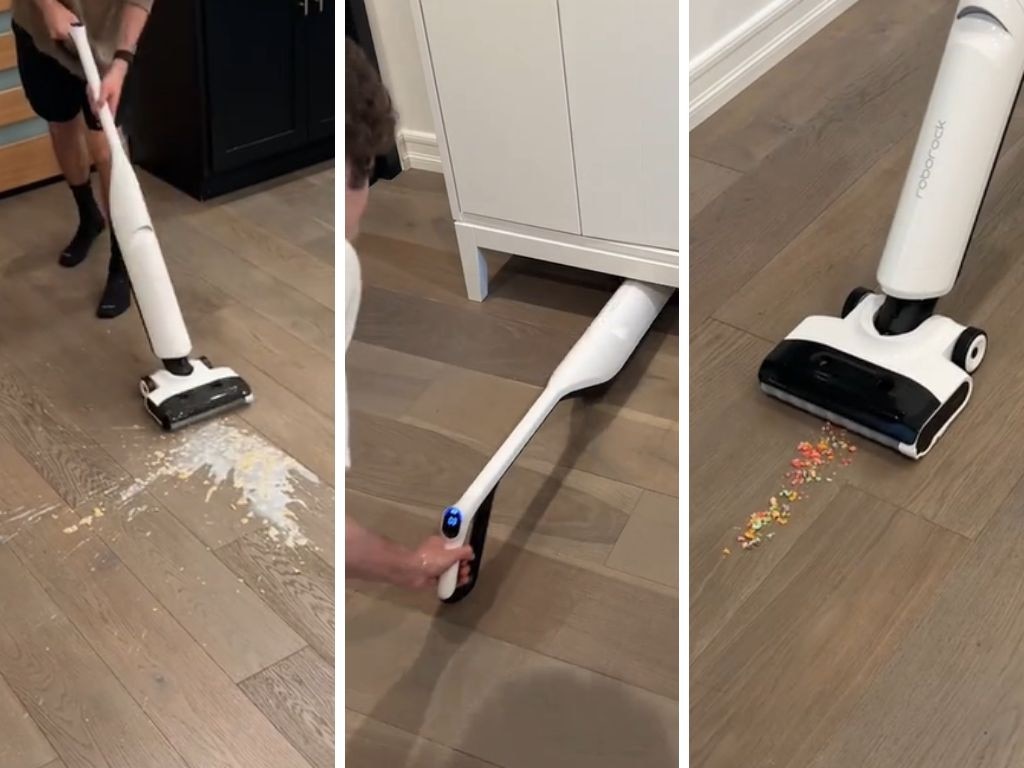 You can even score discounts on the latest products, including Roborock's Flexi wet dry vacuum series. Picture: TikTok/@justicebuys.