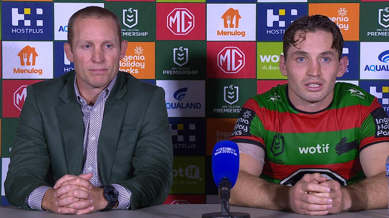 Pressekonferenz von Ben Hornby, Cameron Murray, South Sydney Rabbitohs vs. Penrith Panthers, Jye Gray, Dean Hawkins