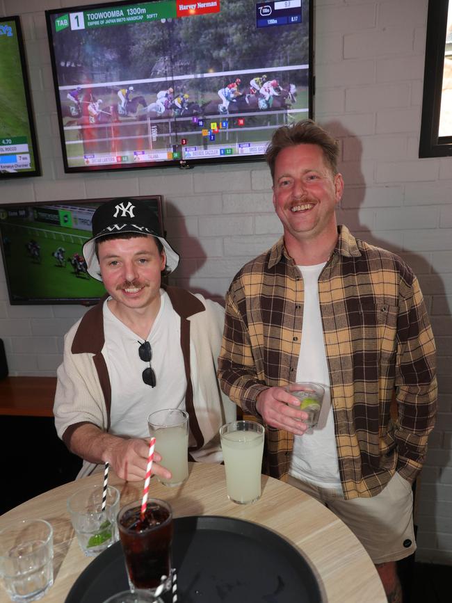 AFL grand final celebrations around Geelong . The Sporting Globe Geelong left: Sully Fife and Simon Fiske Picture: Mark Wilson