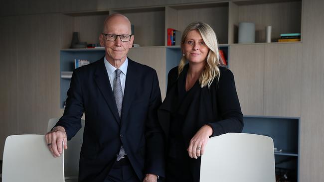 Future Generation founder Geoff Wilson and Future Generation chief executive Caroline Gurney. Picture: Jane Dempster