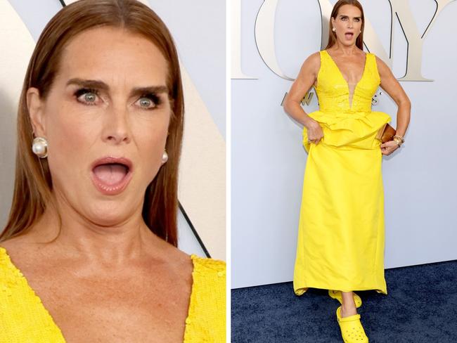Brooke Shields wore crocs on the red carpet. Picture: Getty Images