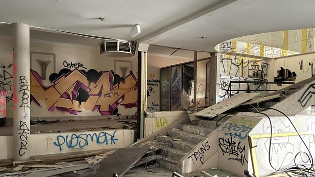 Inside a vacant former inner city reception centre.