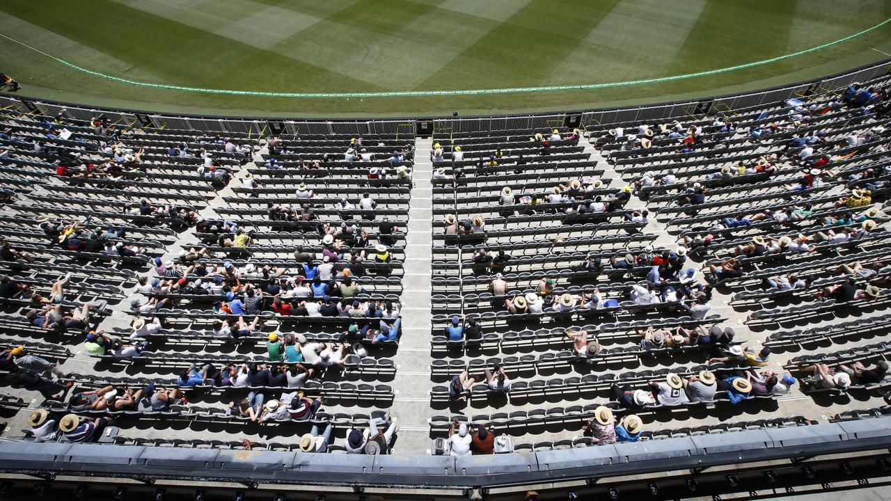 2020 Boxing Day Test Australia vs India MCG Day 1. Social distancing of the crowd in the stands. Picture: David Caird