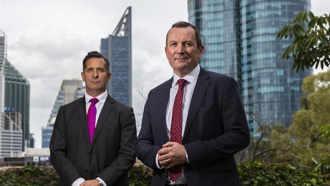 WA Defence Minister Paul Papalia and WA Premier Mark McGowan. Picture: Will Russell