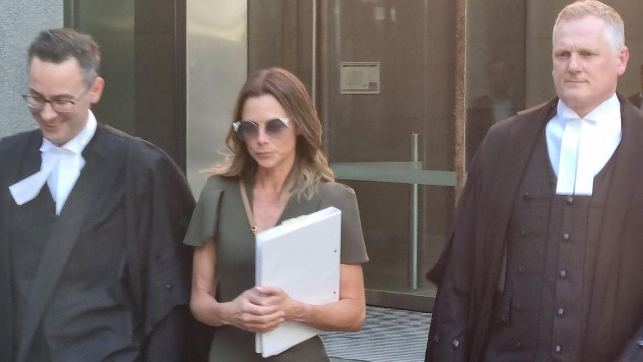 Bianca Rinehart, eldest daughter of Gina Rinehart, leaving court on Monday. Picture: NCA NewsWire / Anthony Anderson