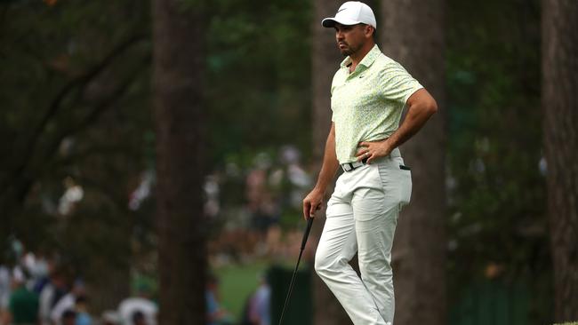 Jason Day looks on from the third green during the second round of the 2023 Masters Tournament at Augusta National Golf Club. Picture: Getty Images