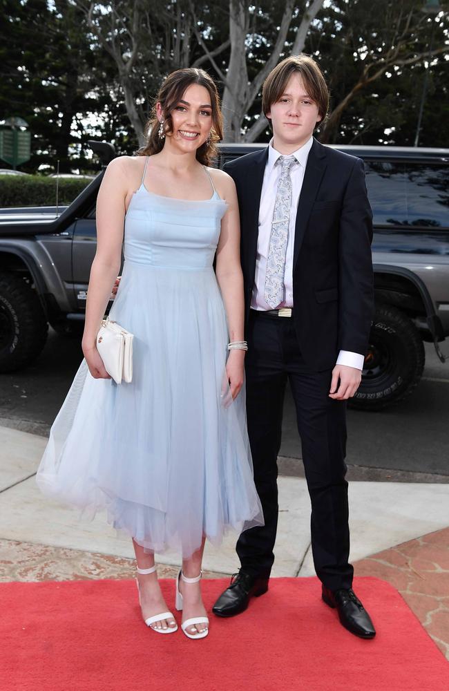 Georgie Brown and Harrison Cowley at Centenary Heights State High School formal. Picture: Patrick Woods.