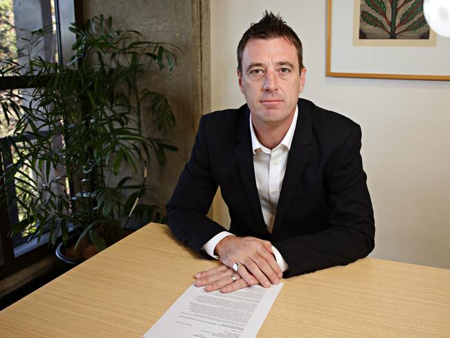 18/5/18  Mayor Michael Regan with the letter he has sent to the planning minister at council chambers in Dee Why.  Picture: Adam Yip / Manly Daily