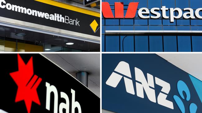 Australia's four big banks — Commonwealth, Westpac, NAB, ANZ — all reached record or multi-year highs. Picture: NCA NewsWire