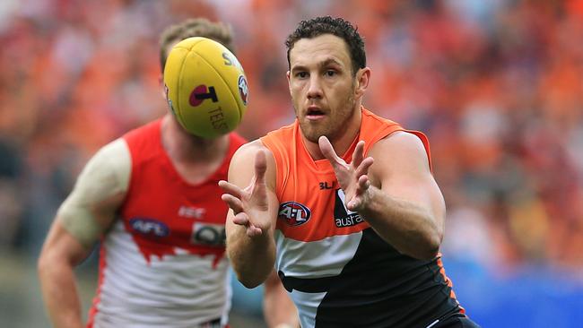 Shane Mumford felt he was pushed out of the Swans but is now happy at the Giants. Picture: Toby Zerna