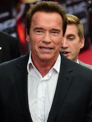 Arnold Schwarzenegger at the European premiere of the film 