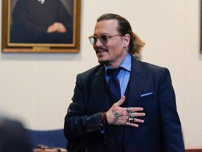 Johnny Depp after closing arguments. Picture: AFP