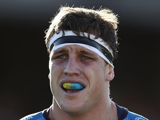 SYDNEY, AUSTRALIA - AUGUST 12:  Jarrod Wallace of the Titans looks on during the round 23 NRL match between the St George Illawarra Dragons and the Gold Coast Titans at UOW Jubilee Oval on August 12, 2017 in Sydney, Australia.  (Photo by Mark Kolbe/Getty Images)