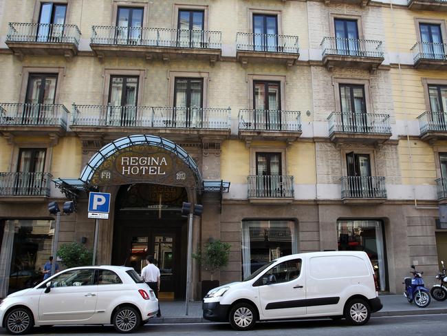 The Barcelona hotel where Clive Palmer stayed with his family and friends prior to setting sail. Picture: Martin Seras Lima