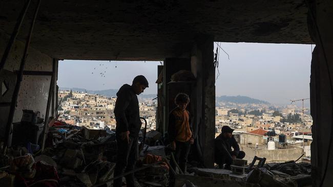 A damaged building in the West Bank. Picture: AFP