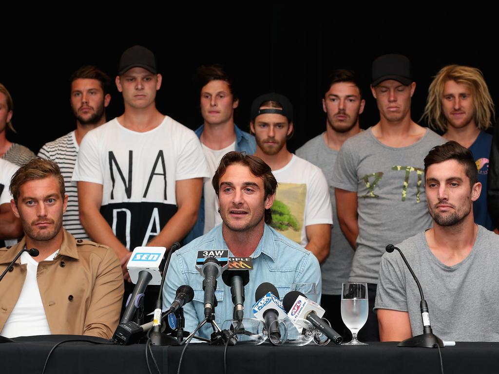 The Essendon 34. Picture: Quinn Rooney/Getty Images