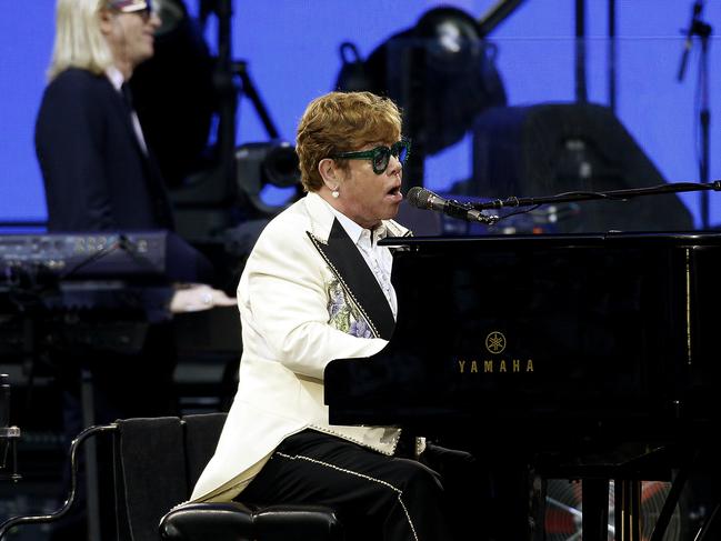Elton John performs his first Sydney show at Allianz Stadium on his Farewell Yellow Brick Road tour. Picture: John Appleyard