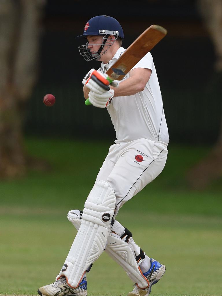 Kookaburra Cup cricket - Queens vs. Mudgeeraba Nerang at Greg Chaplin Oval, Southport. Mudgeeraba batsman Marco Kroon. (Photos/Steve Holland)