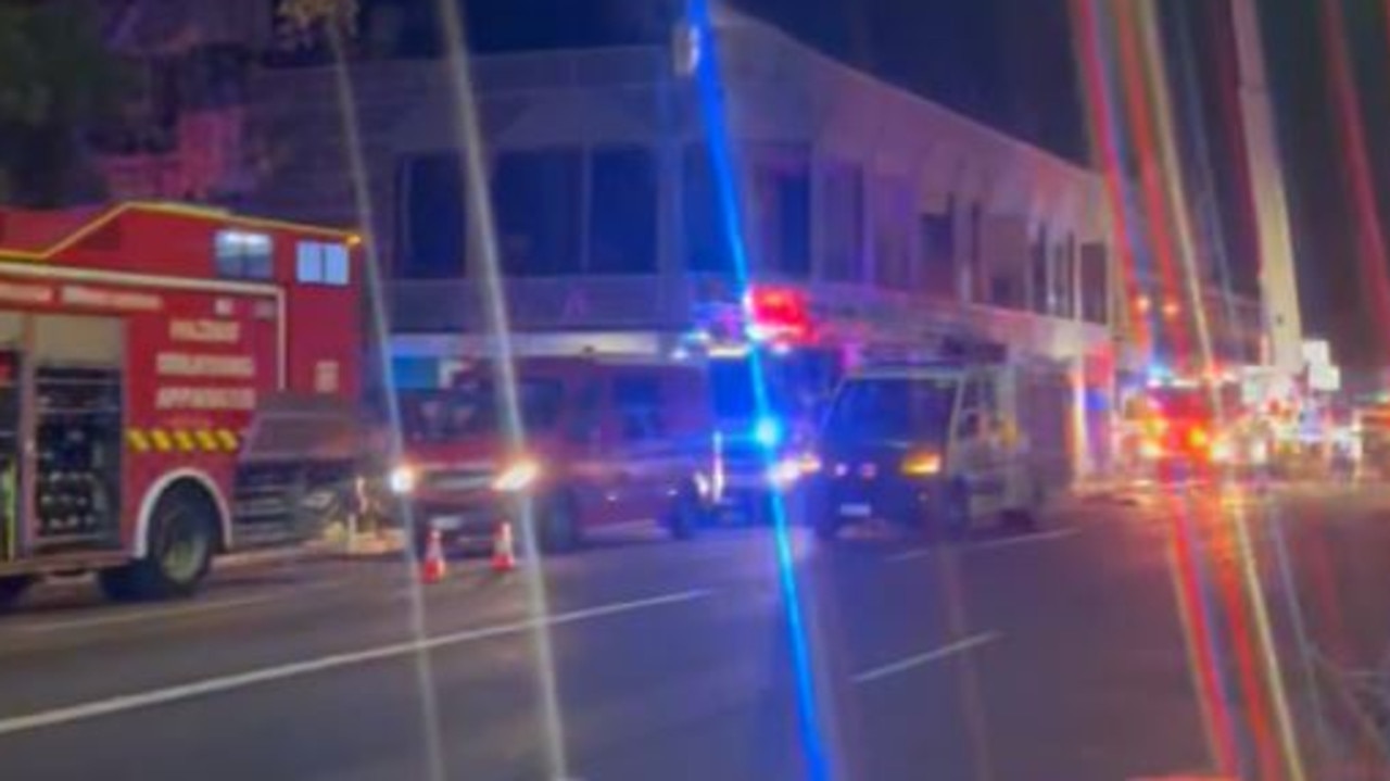 Goodwood Rd commercial property on fire.
