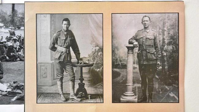 (L) Sidney Shang and his brother Caleb Shang from WW1. Picture: Alistair Brightman