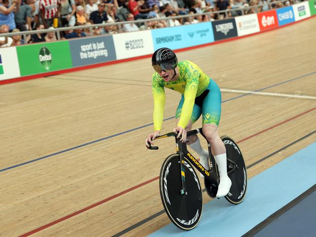 Tom Cornish said it was a shock to have the handlebars changed just before the race. Picture: Adrian Dennis/AFP